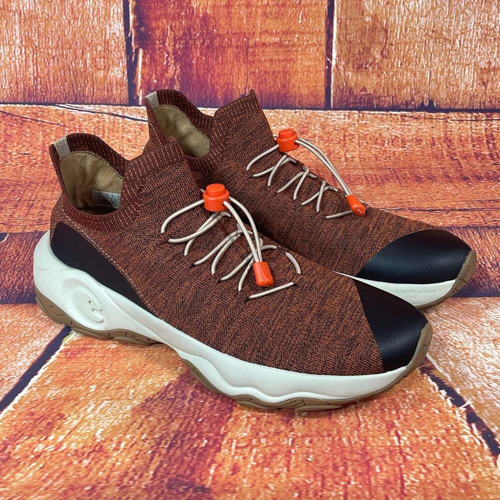 UIN Cazorla Art Trail Knit Slip-On Sneakers Brown Size 12